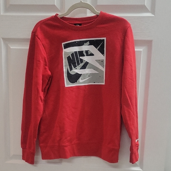 Nike Other - Nike Graphic Red Crewneck Sweater Gently Used Size XL